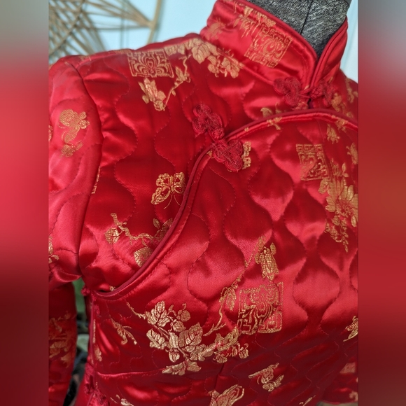 Vintage Quilted Cheongsam Dress - Picture 5 of 12
